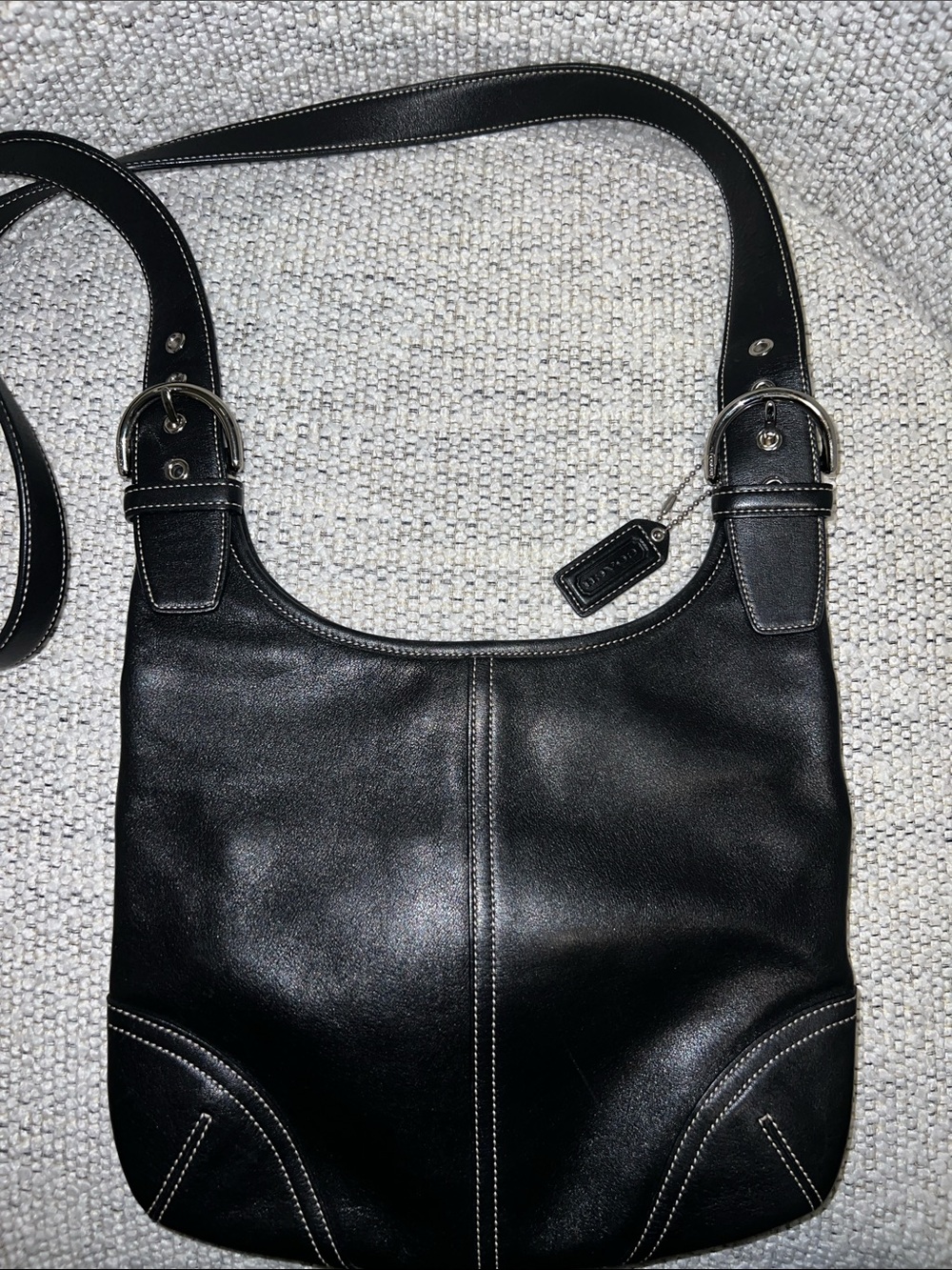 Vintage Coach Soho Legacy Slim Hippie crossbody 9549 in black EUC